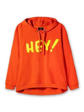 Sheego Kapuzensweatshirt Große Größen mit Neon-Frontdruck