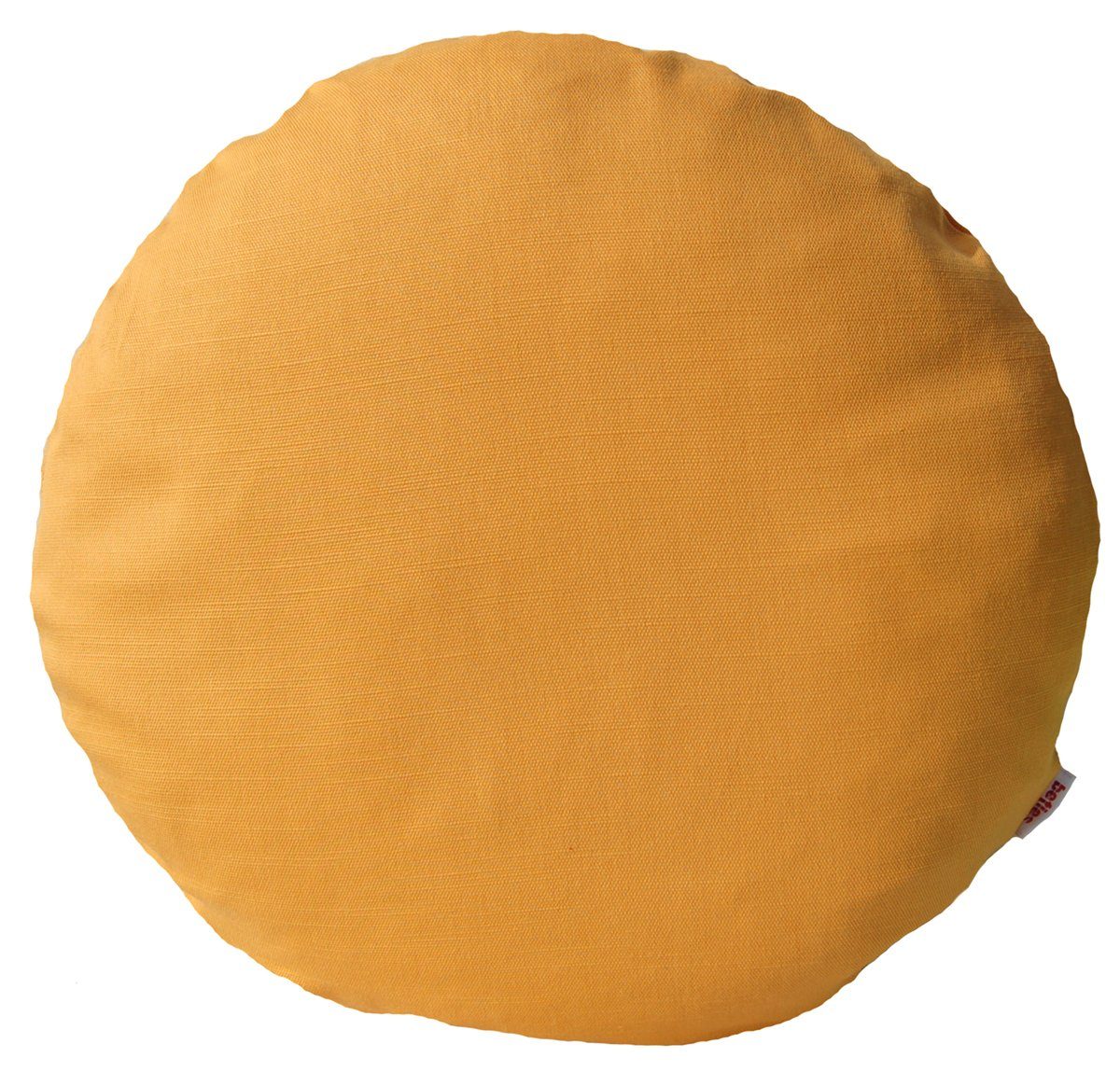 beties Kissenbezug Farbenspiel, (1 Stück), rund ca. 50 cm Kissenhülle Dekokissen (Senf-Gelb)