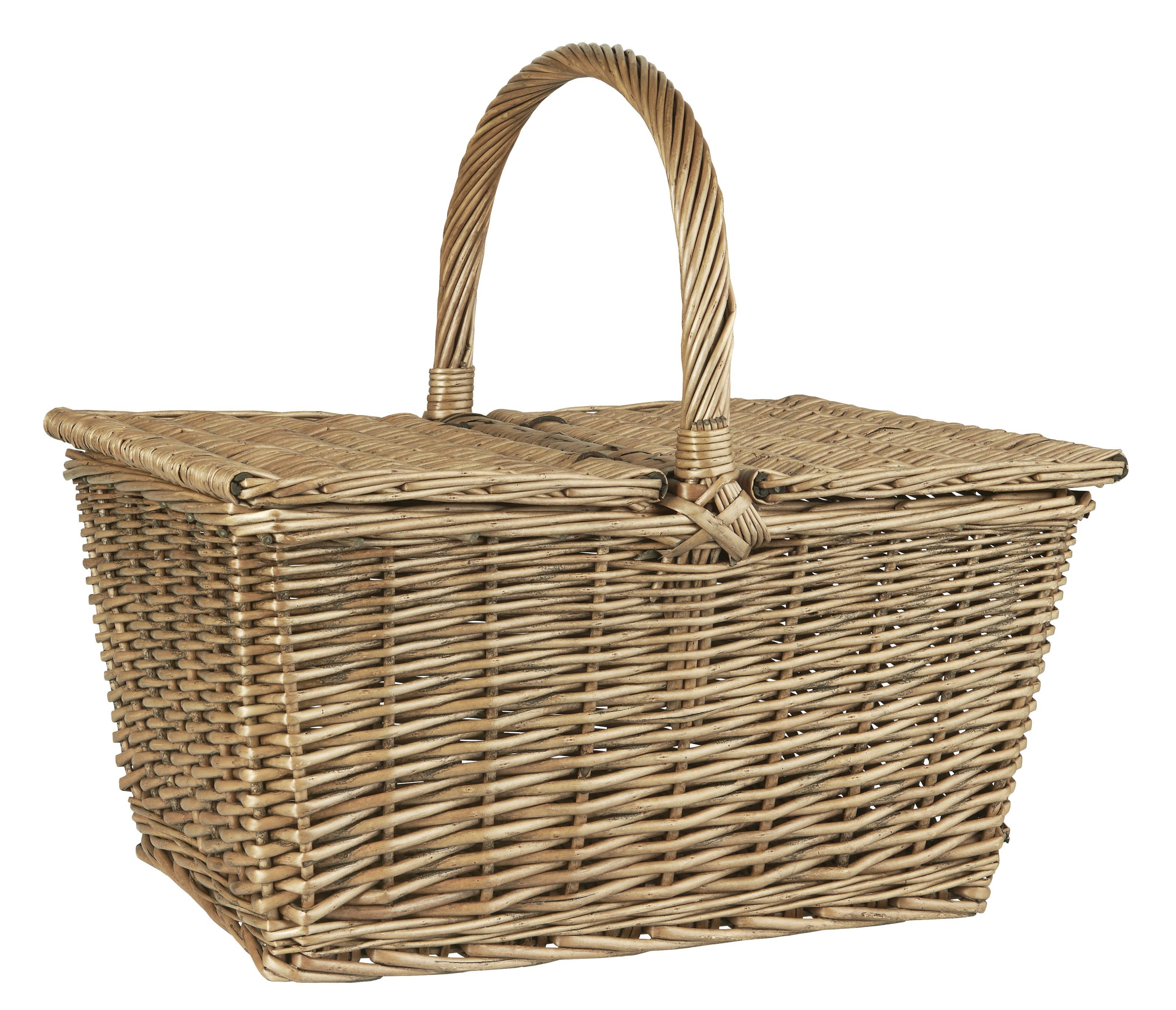Einkaufskorb Ib Laursen - Picknickkorb Einkaufskorb Weidenkorb Korb Weide mit