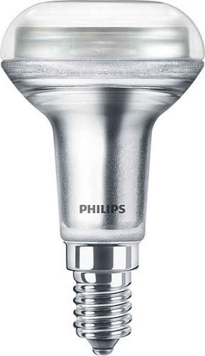 Philips LED-Leuchtmittel Philips LED E14 R50 4,3W = 60W Reflektor 320lm Warmweiß 2700K DIMMBAR, E14, Warmweiß