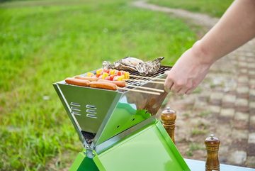 STEINBORG Holzkohlegrill SB-8161, Laptopgrill, Klappgrill, Leicht zu transportieren, Hitzebeständig