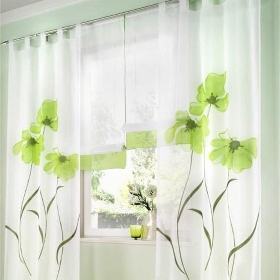 Gardine Transparent Vorhang mit Druck-Schmetterlings mustern, Jormftte,  Jede Platte kann zur Reinigung und Wartung leicht entfernt