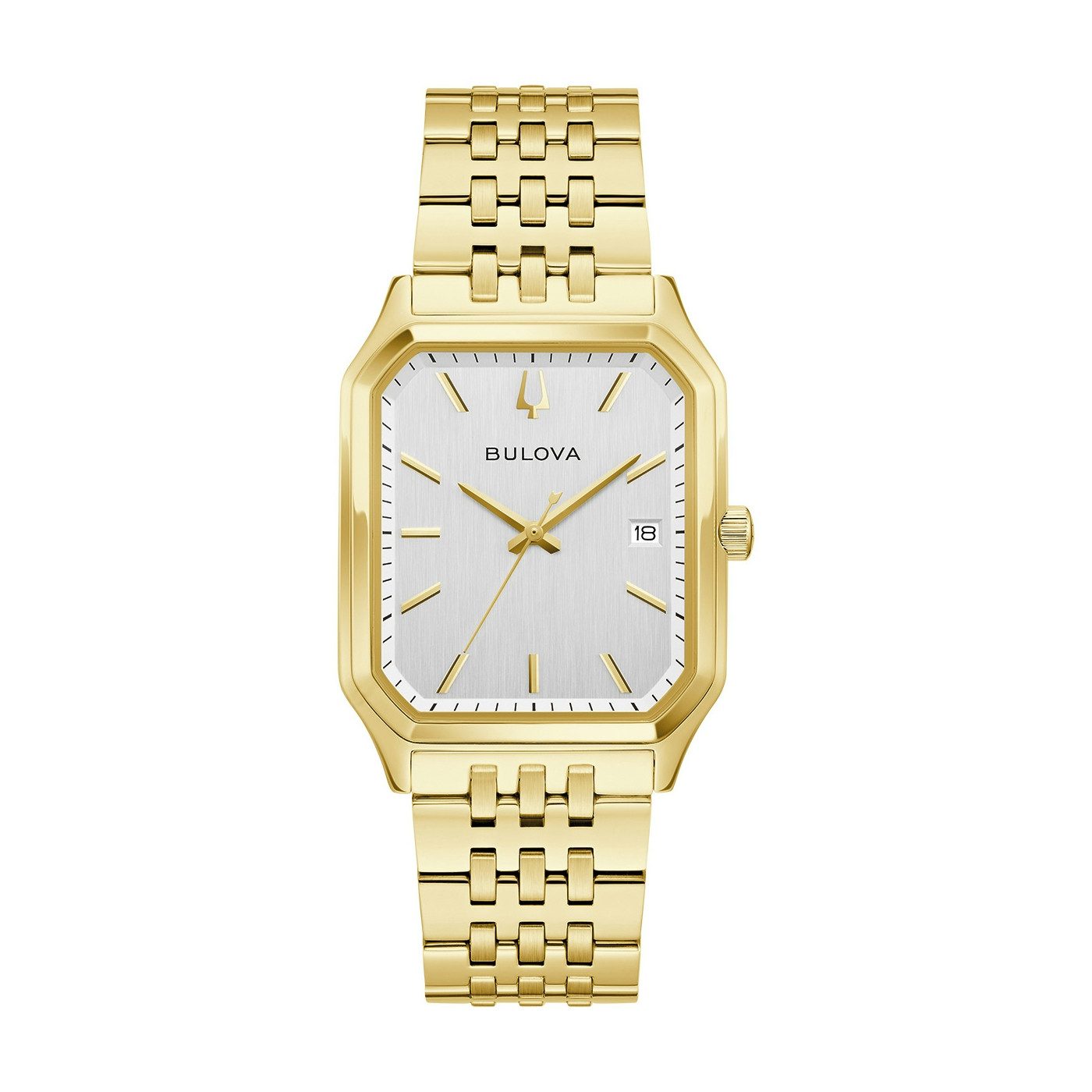 Bulova Quarzuhr Sutton 97B236, Armbanduhr, Damenuhr, Herrenuhr, Edelstahlarmband, analog, Big Date