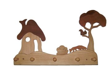 ESTIA Holzspielwaren Wandgarderobe Kindergarderobe aus Holz