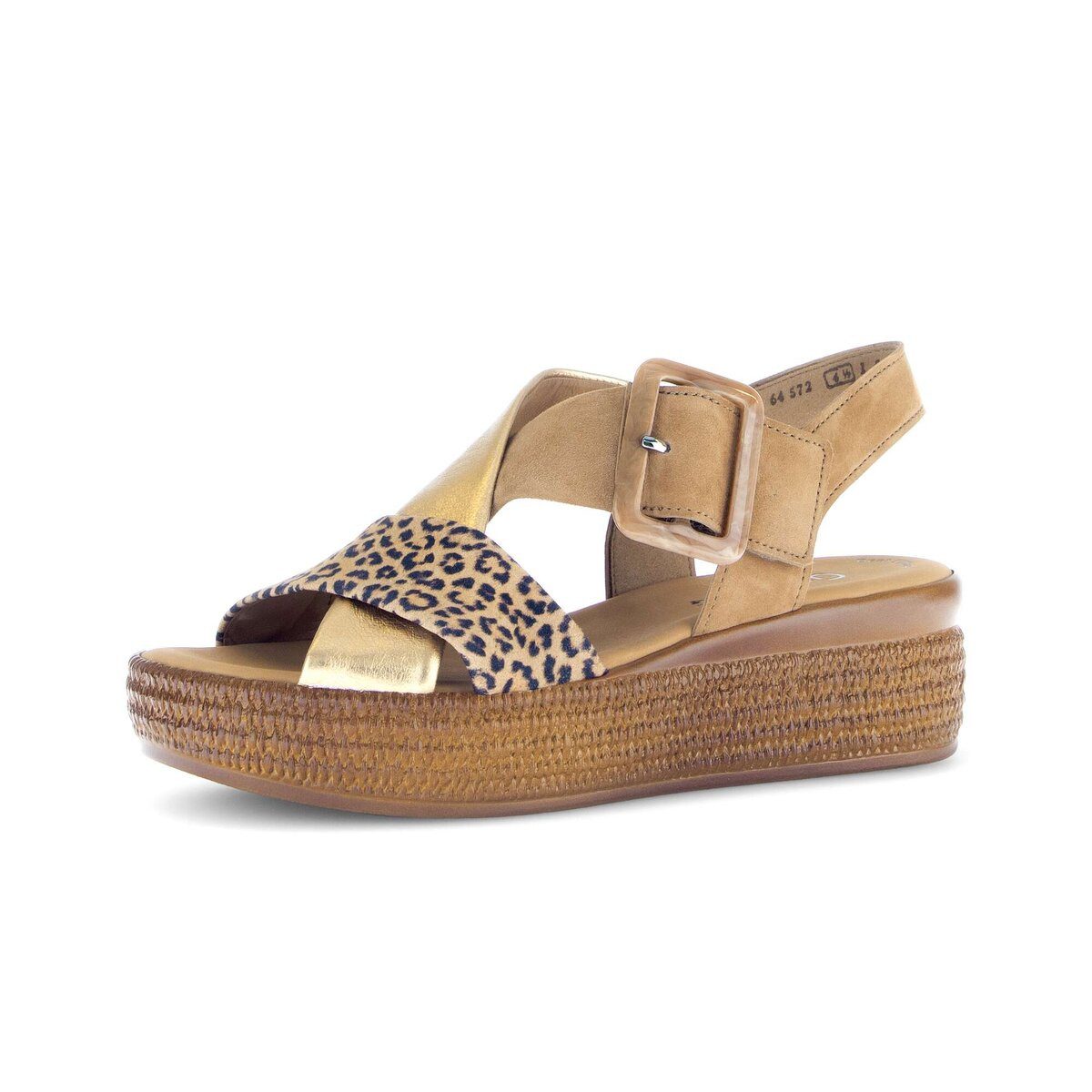 Gabor Plateau Sandale Materialmix Leder Plateausandaletten