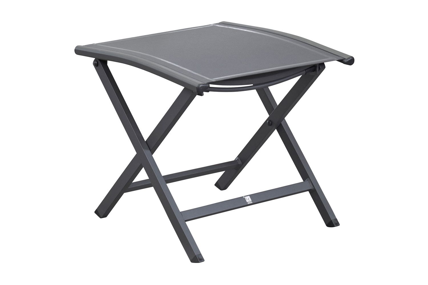 dasmöbelwerk Gartenlounge-Hocker Hocker Fußbank New Jersey Garten Textilen Aluminium Anthrazit