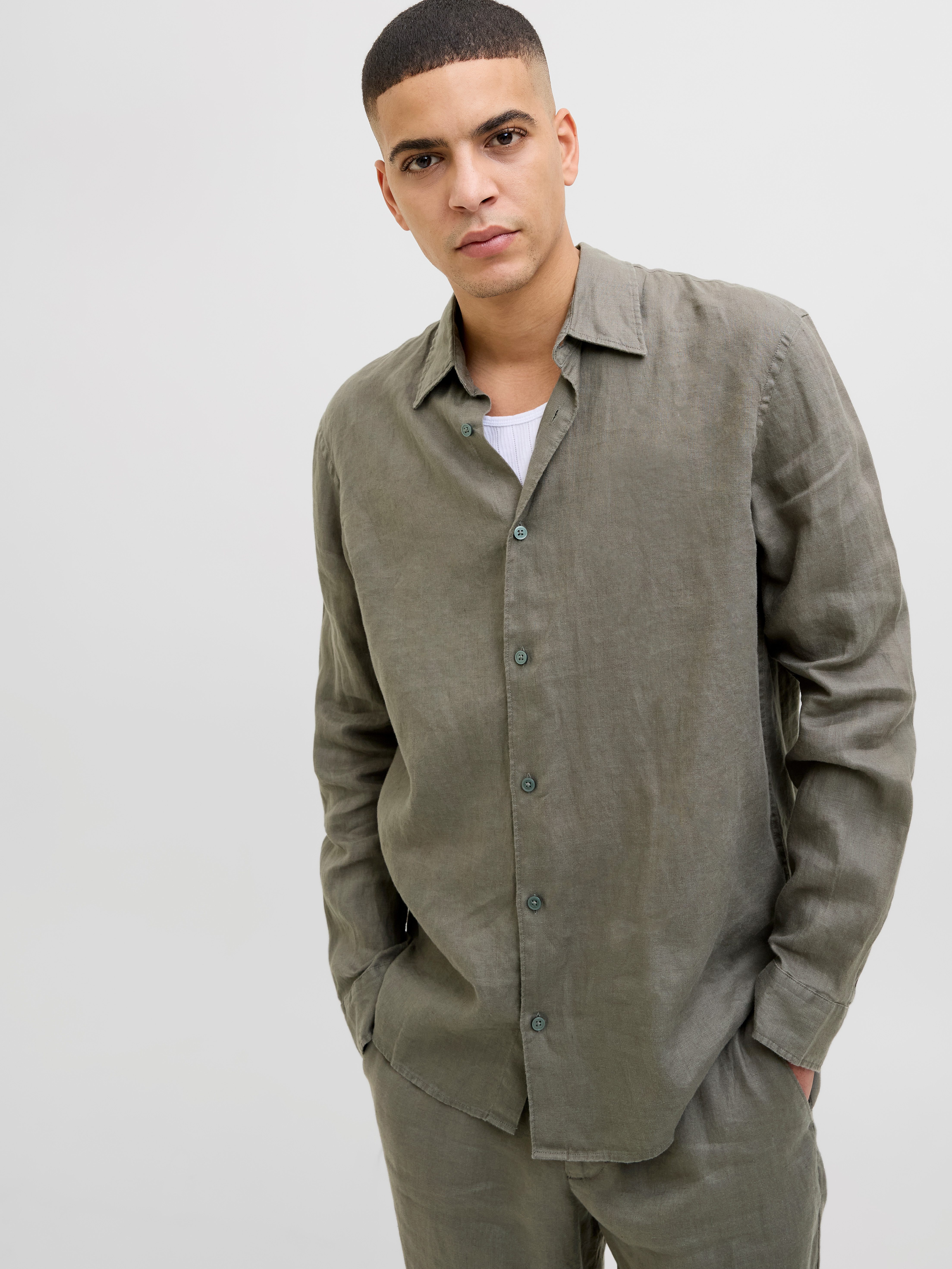 Jack & Jones Langarmhemd JPRCCLAWRENCE LINEN günstig online kaufen