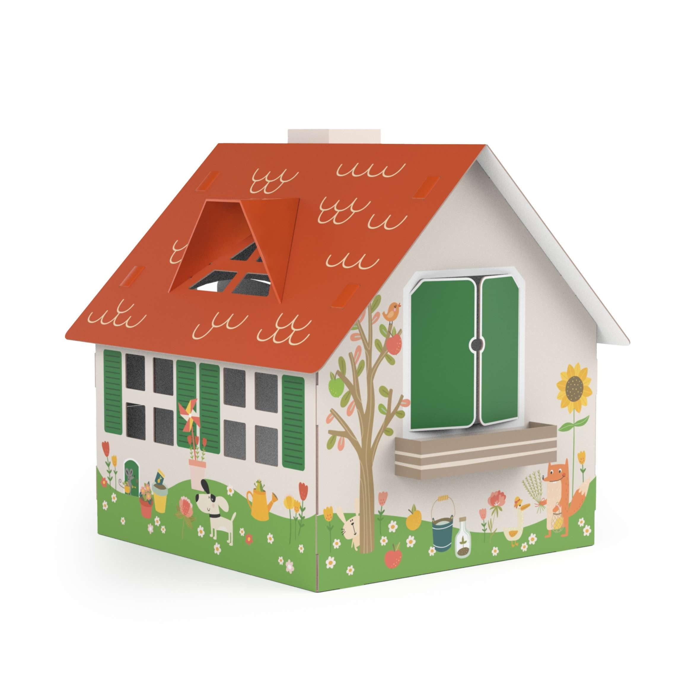 FOLDZILLA Spielhaus XXL Spielhaus Gartenhaus, Einfacher Aufbau ohne Werkzeu günstig online kaufen