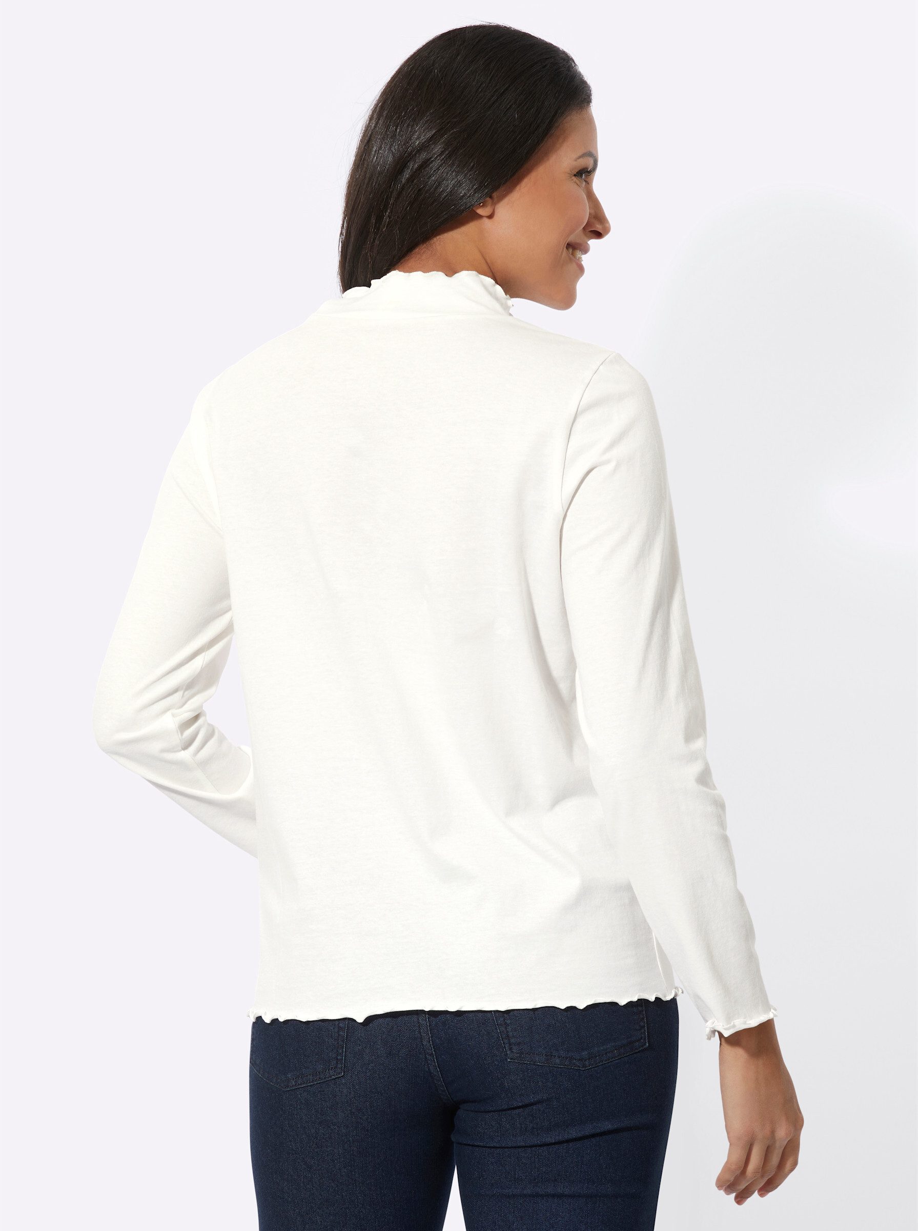 Sieh an! T-Shirt Stehkragenshirt . günstig online kaufen