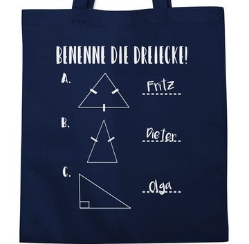 Shirtracer Umhängetasche Benenne die Dreiecke Mathe, Lehrer