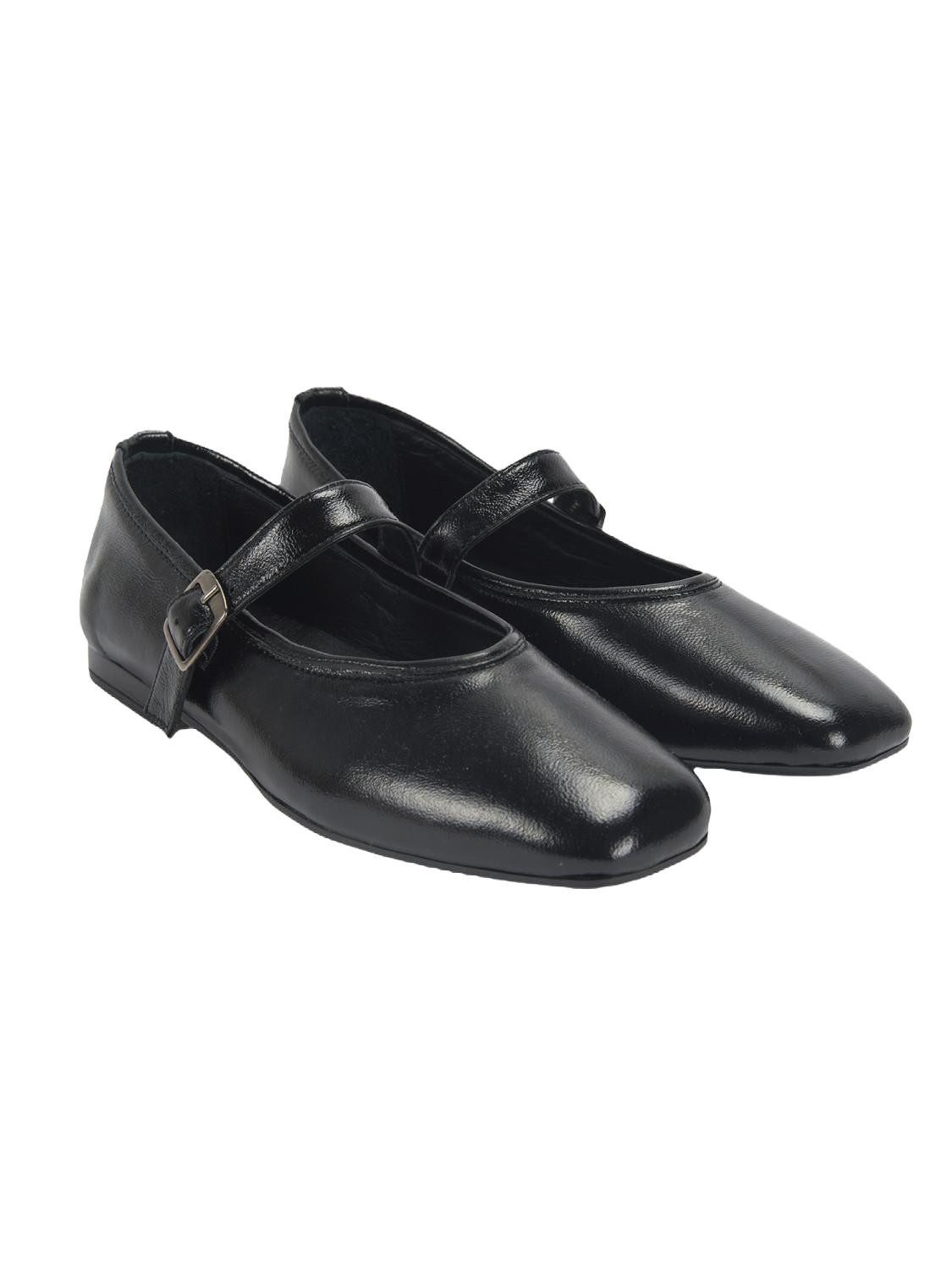 Desa Damen-Ballerinas – Obermaterial aus Lackleder, Lederfutter, Schnallen günstig online kaufen