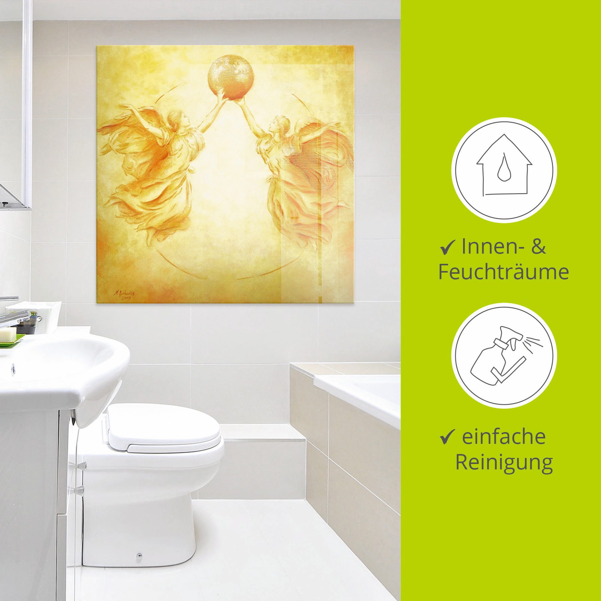 Artland Glasbild Schutzengel der Erde, Religion (1 St), in verschiedenen Größen