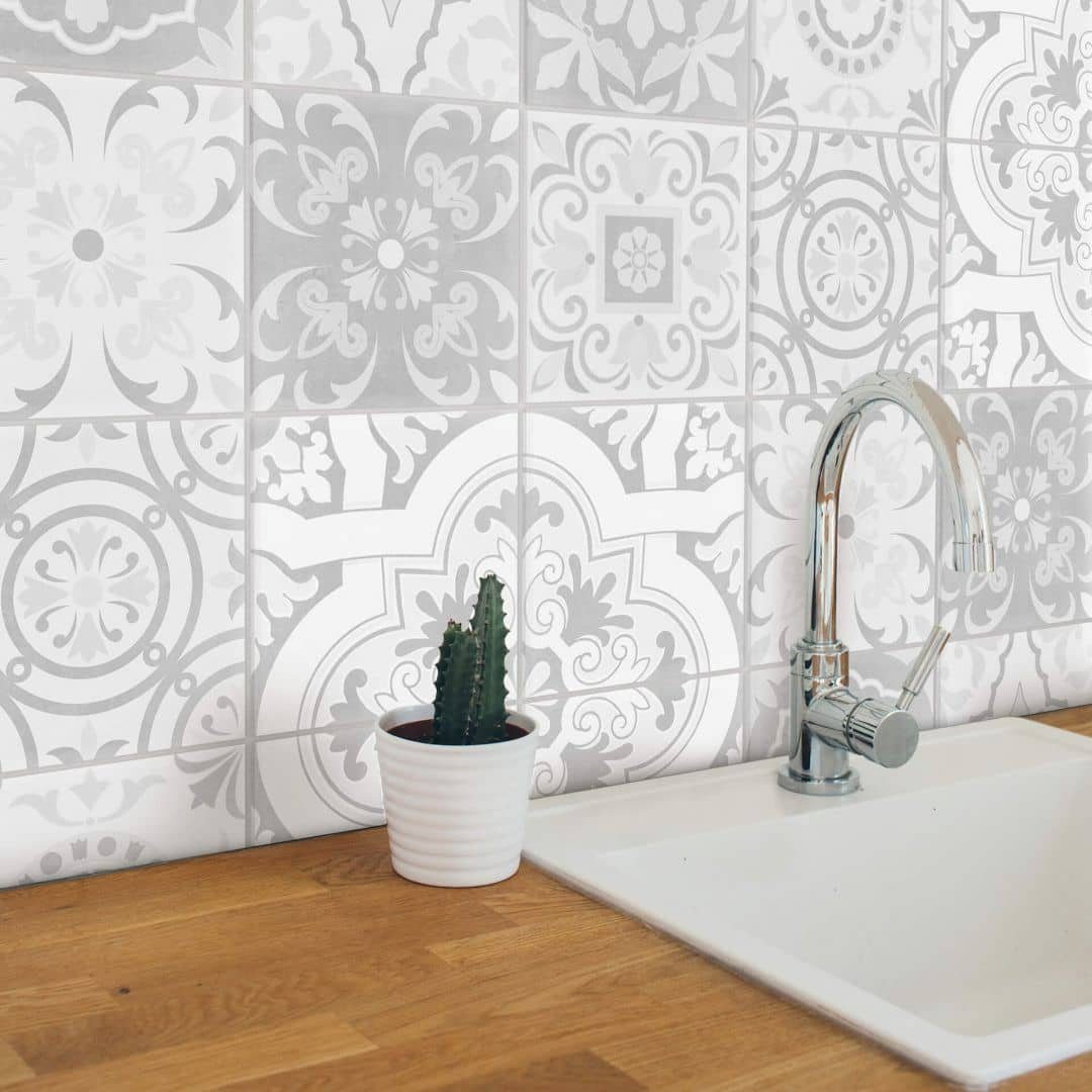 K&L Wall Art Fliesenaufkleber Klebefliese Sticker selbstklebend Ornamente B günstig online kaufen