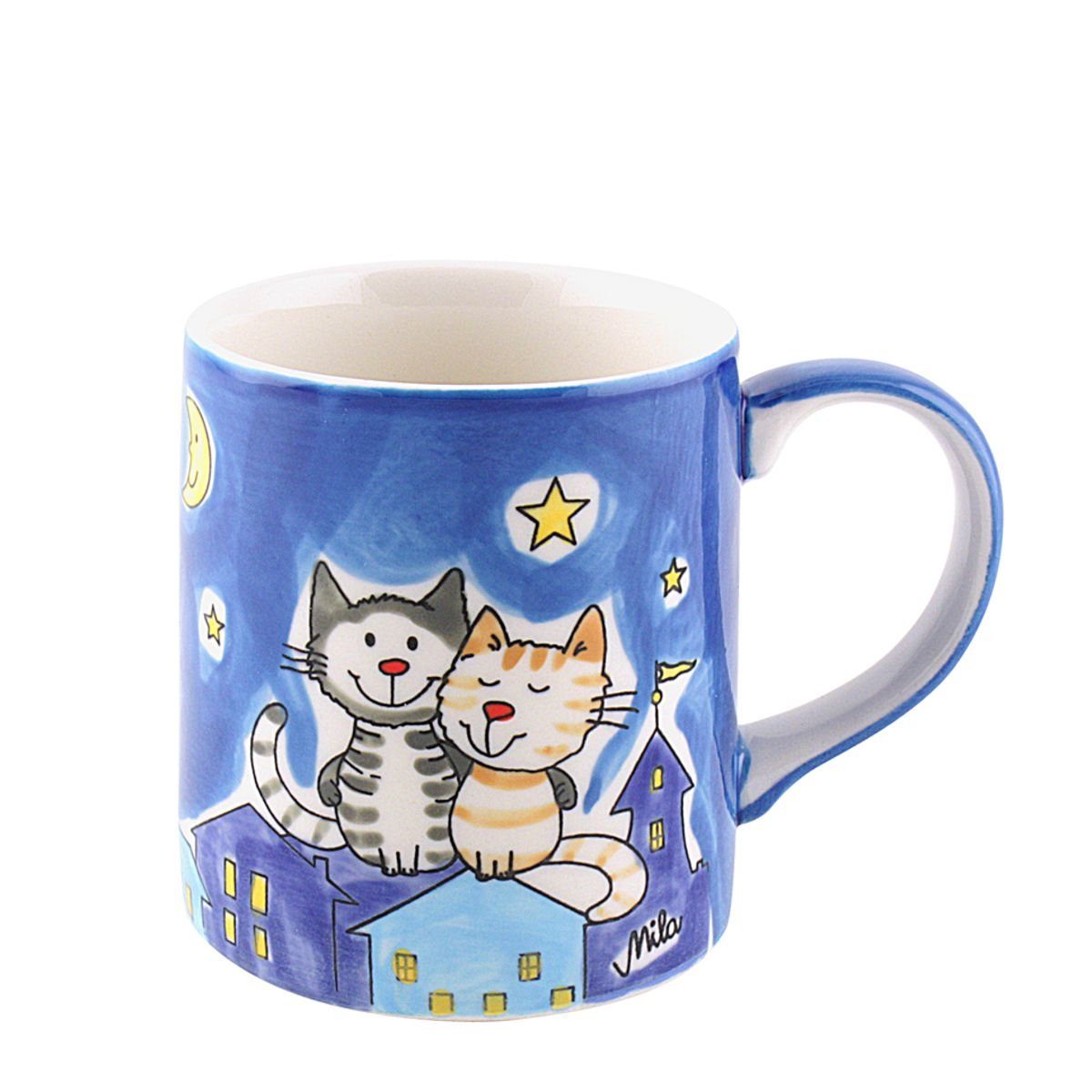 Mila Кружки Mila Keramik-Becher NachtKatzen, Keramik