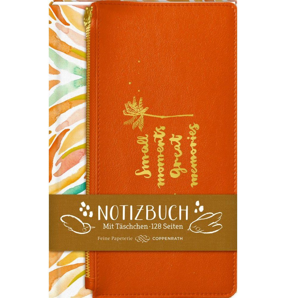 COPPENRATH DIE SPIEGELBURG Notizbuch Eintragbuch mit Täschchen - All about orange