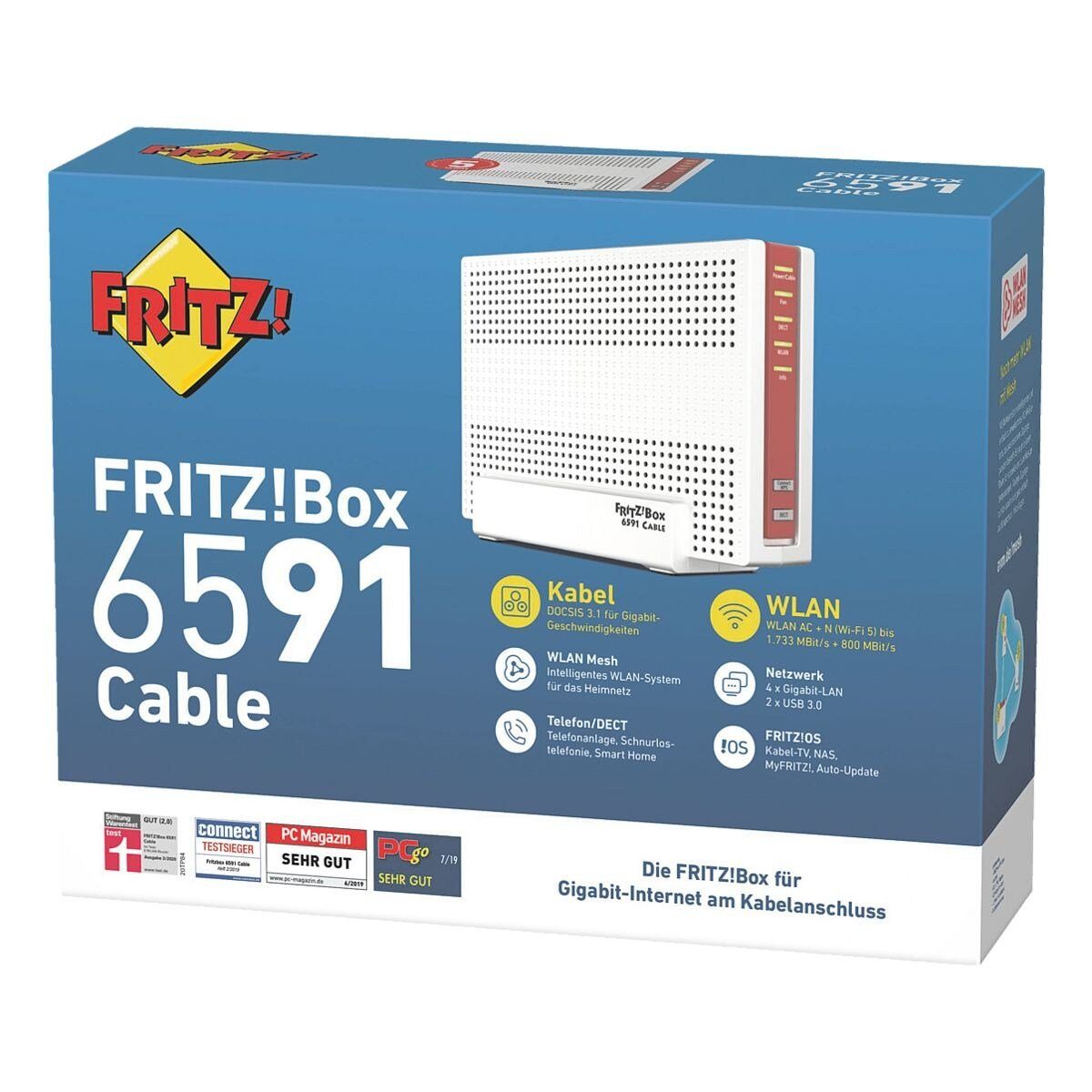 Cable Multi-User-MIMO FRITZ!Box WLAN WLAN-Router, AC AVM mit 6591 + N
