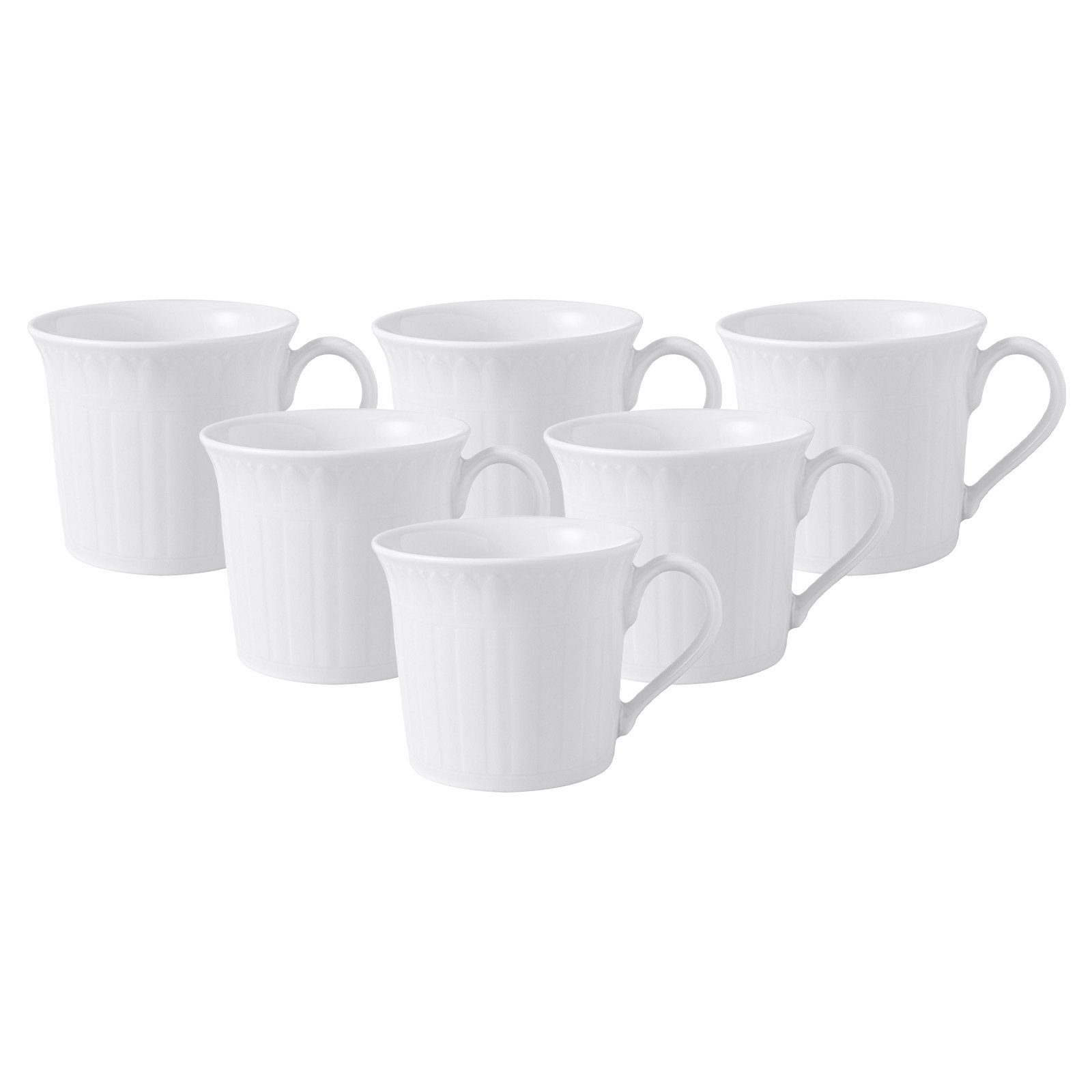 Villeroy & Boch Espressotasse Cellini Mokka- / Espressotassen 100 ml 6er Set, 6-tlg., Porzellan