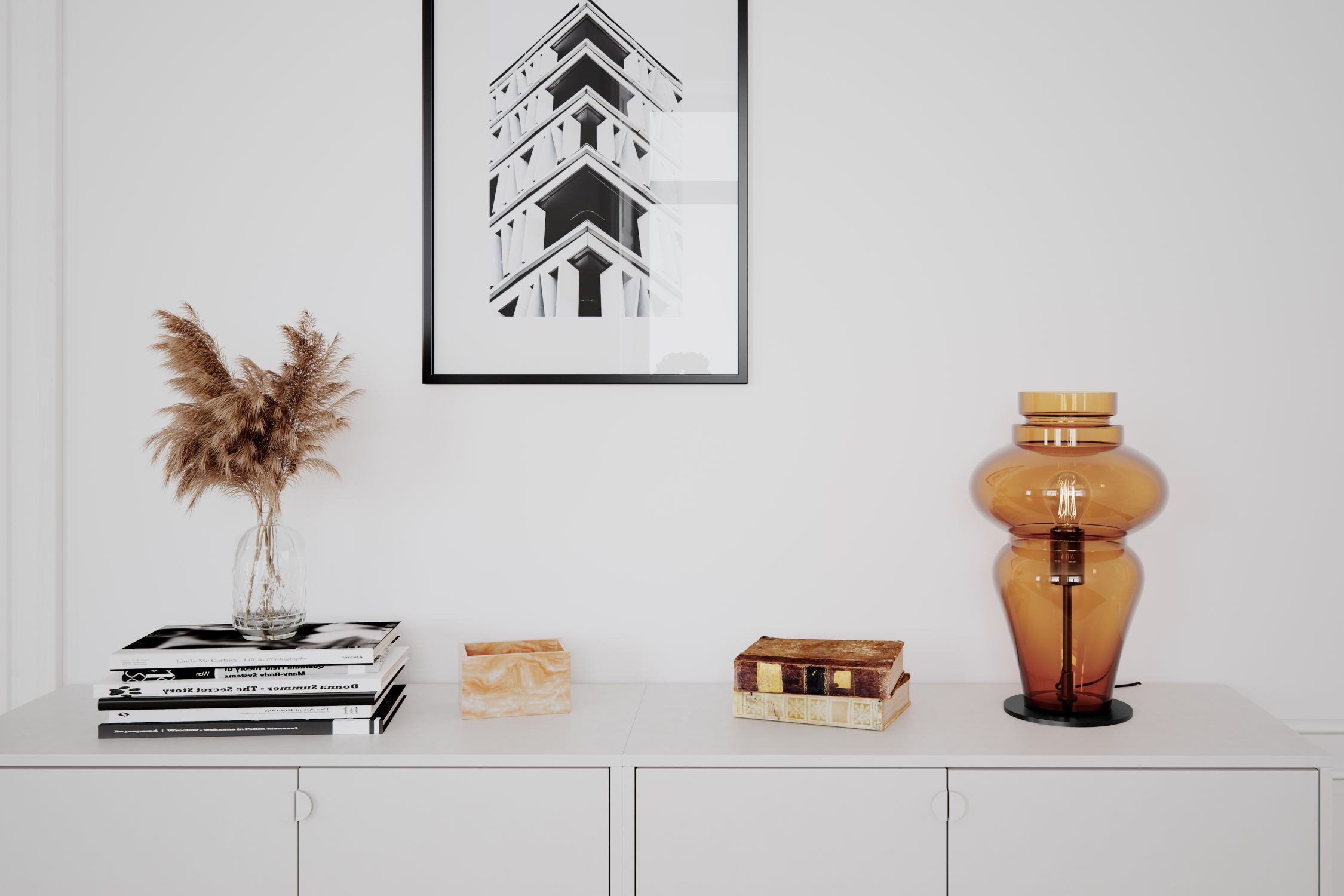 Licht-Erlebnisse Tischleuchte YRSA, ohne Leuchtmittel, Rauchglas Metall 40,6 cm hoch in Cognac E27 Vintage Design