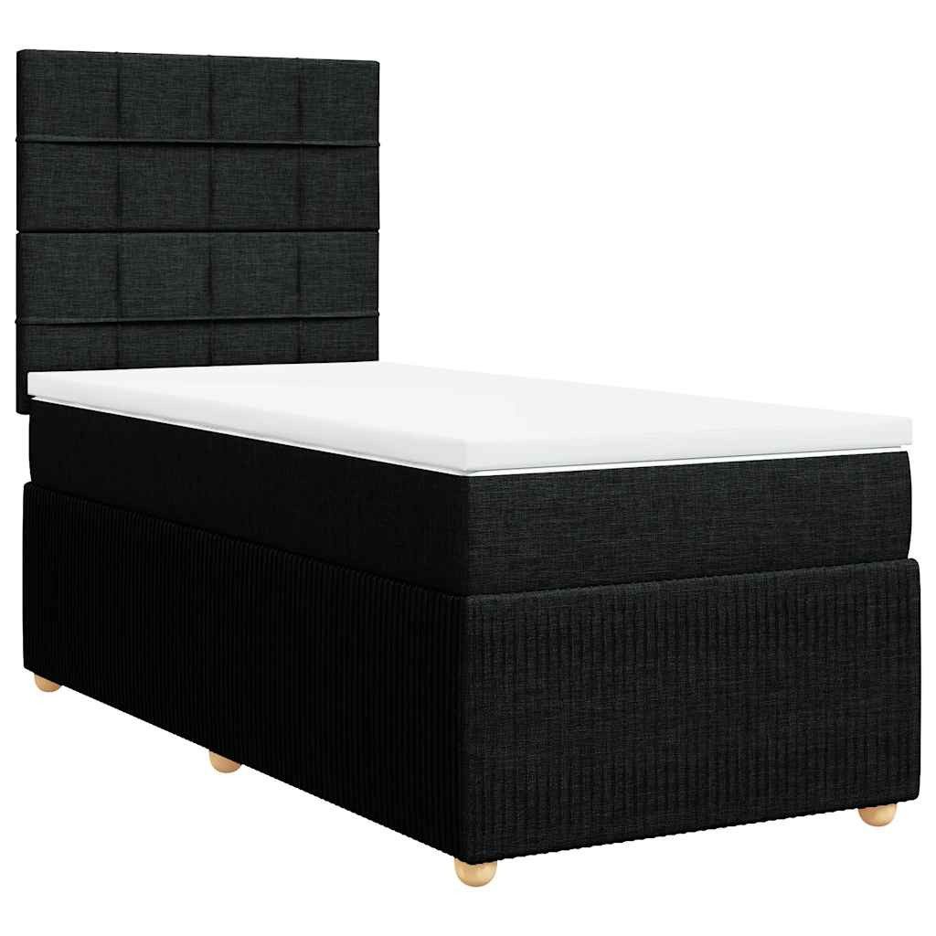 vidaXL Bett Boxspringbett mit Matratze Schwarz günstig online kaufen