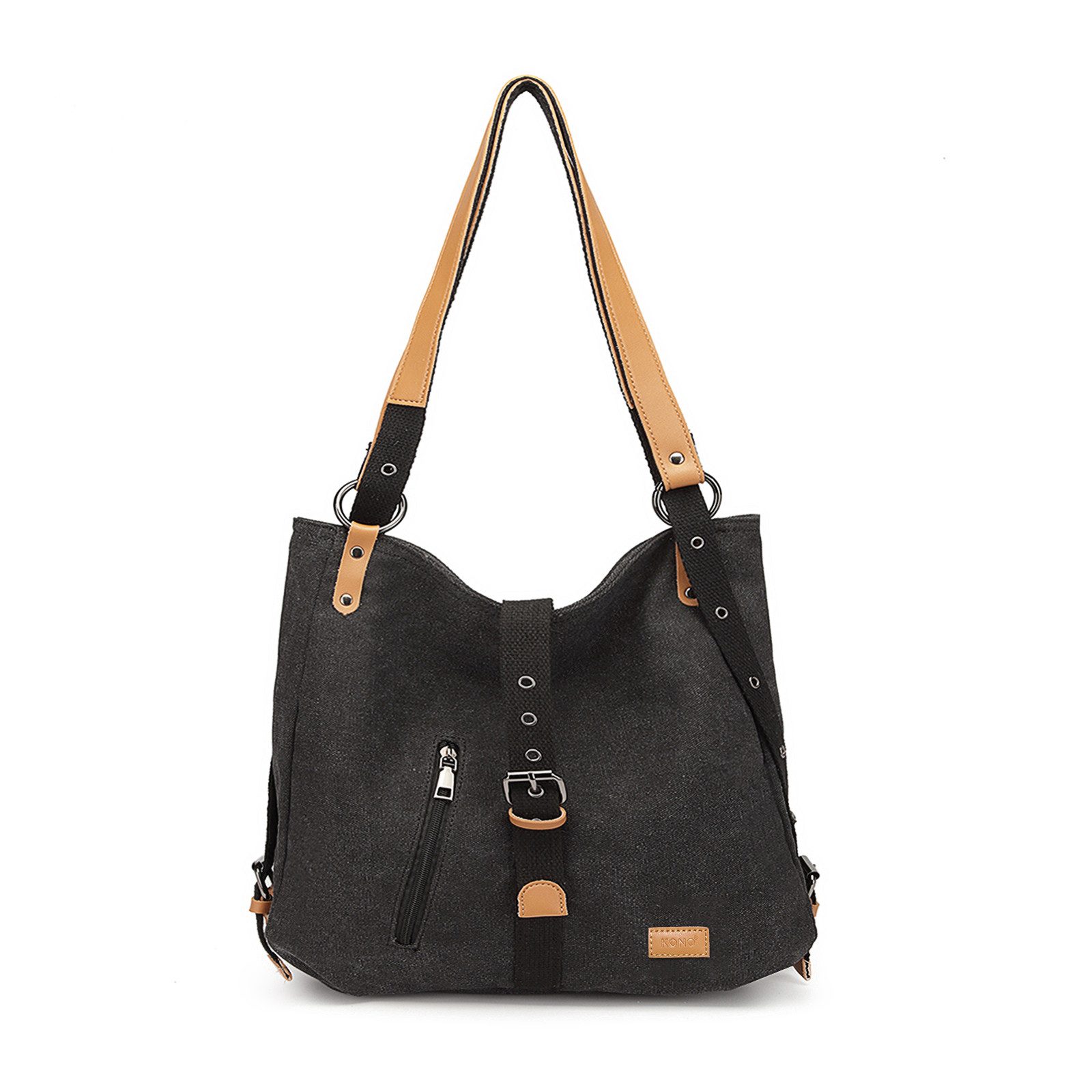 KONO Handtasche Canvas Handtasche 2 in 1 Canvas Verstellbare Schultergurte günstig online kaufen