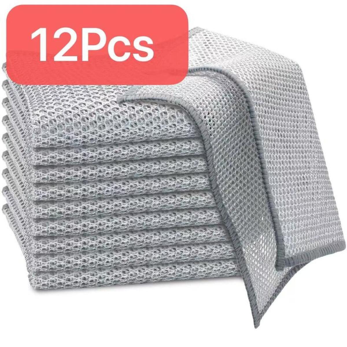 FELIXLEO 12 Mehrzweck Spültücher aus Draht Kratzfrei, wiederverwendbar Mikrofasertuch (12-tlg)