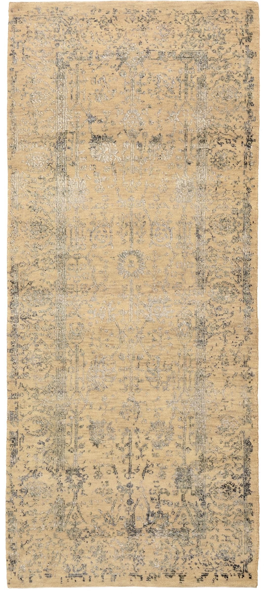 Nain Trading Designteppich Sadraa 81x195 Handgeknüpfter Moderner Orientteppich / Designteppich, rechteckig, Höhe: 12 mm