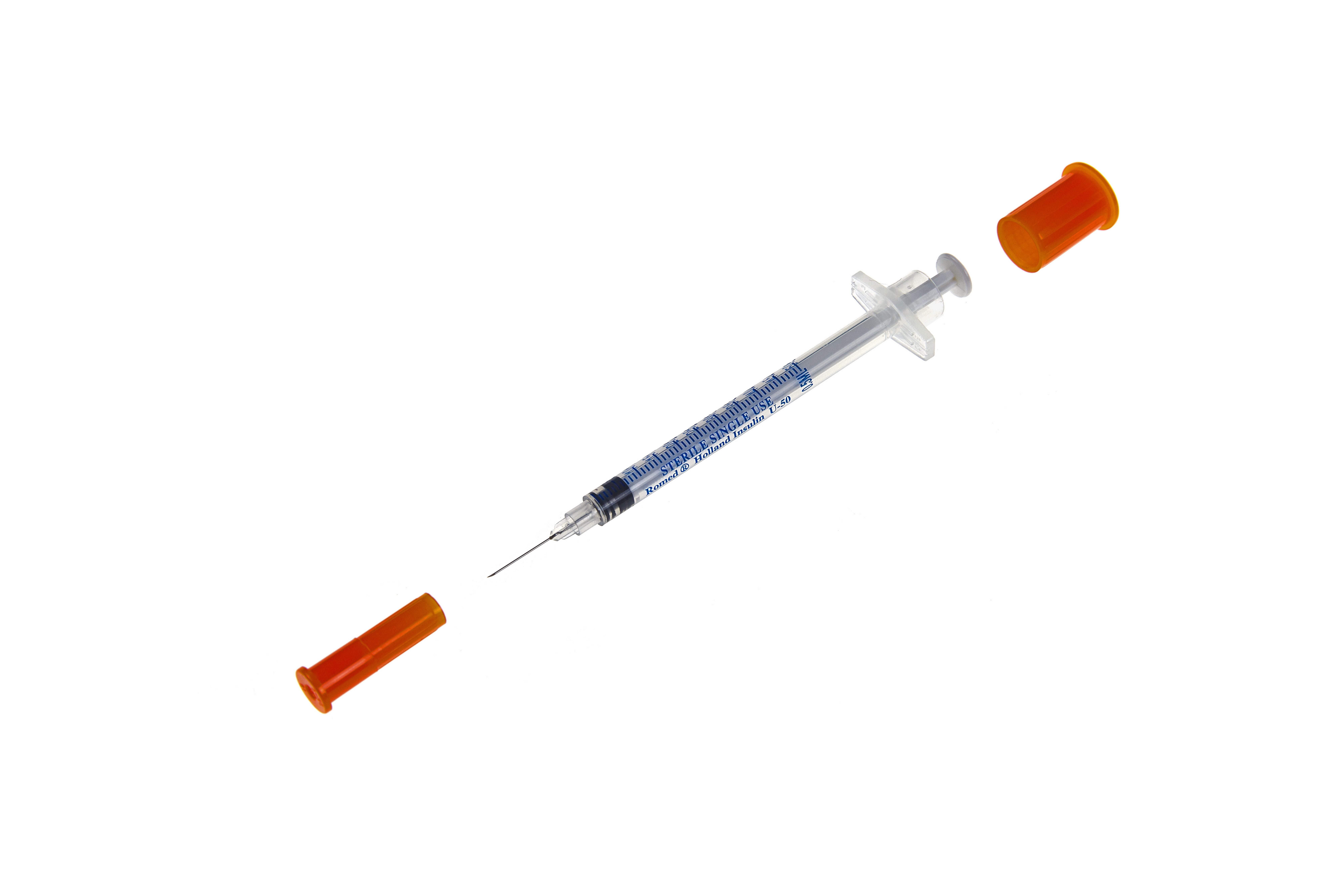 Romed Feindosierspritze Insulinspritzen U-50 steril 50 I.E. / 0,5 ml