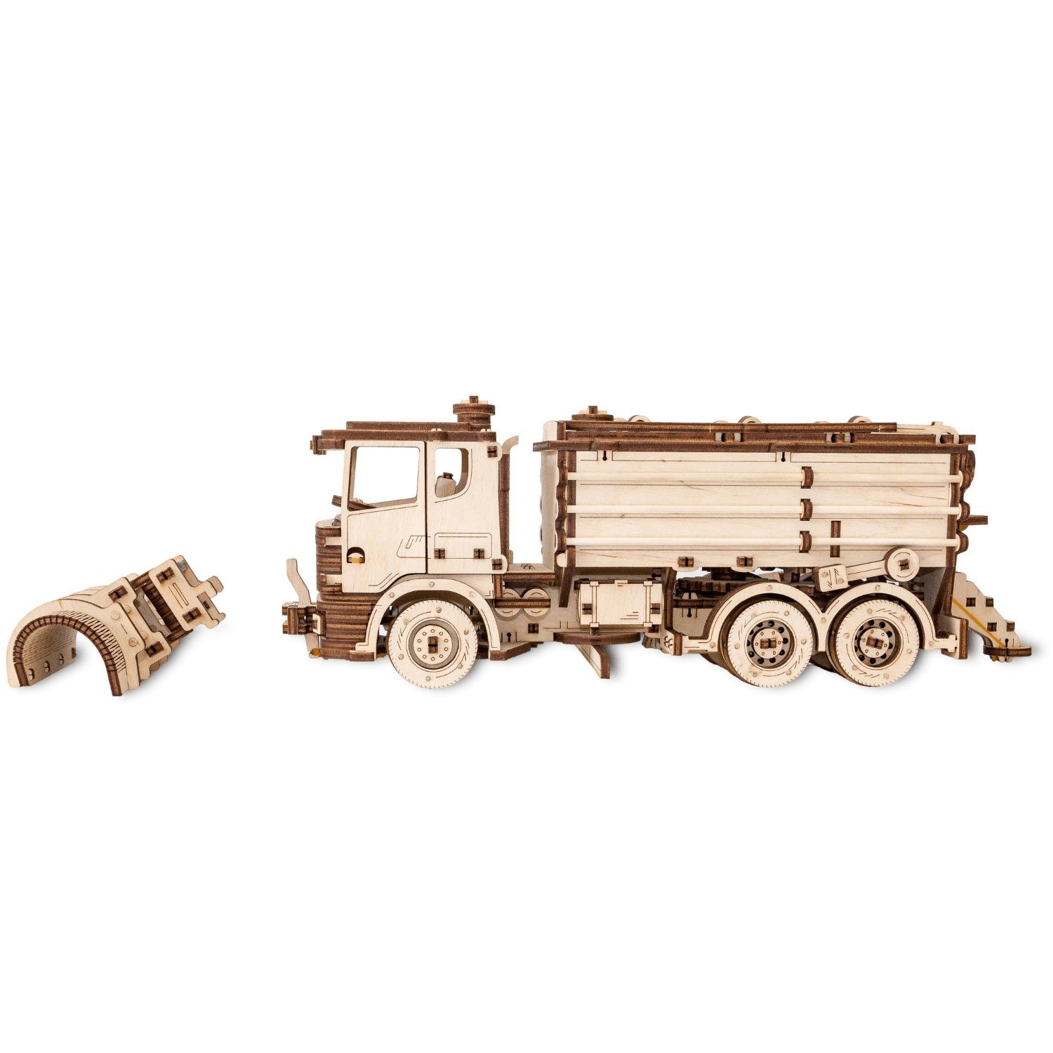 LKW 417 Mechanischer Mechanisches, Puzzle Eco Schneeräumer Eco-Wood-Art Wood Puzzleteile Art Snowtruck