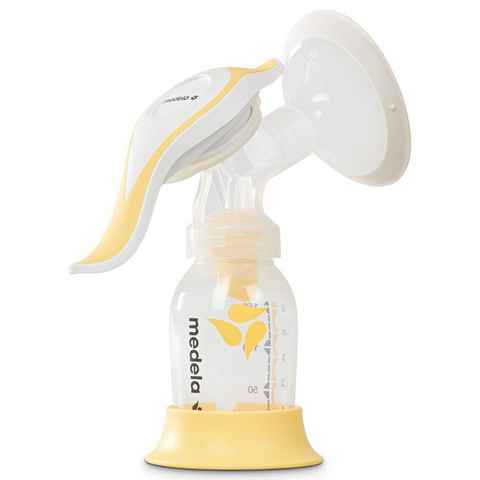 MEDELA Handmilchpumpe Harmony Flex, 2-tlg., 1x Handmilchpumpe, mit 150 ml Flasche - für zuhause und unterwegs