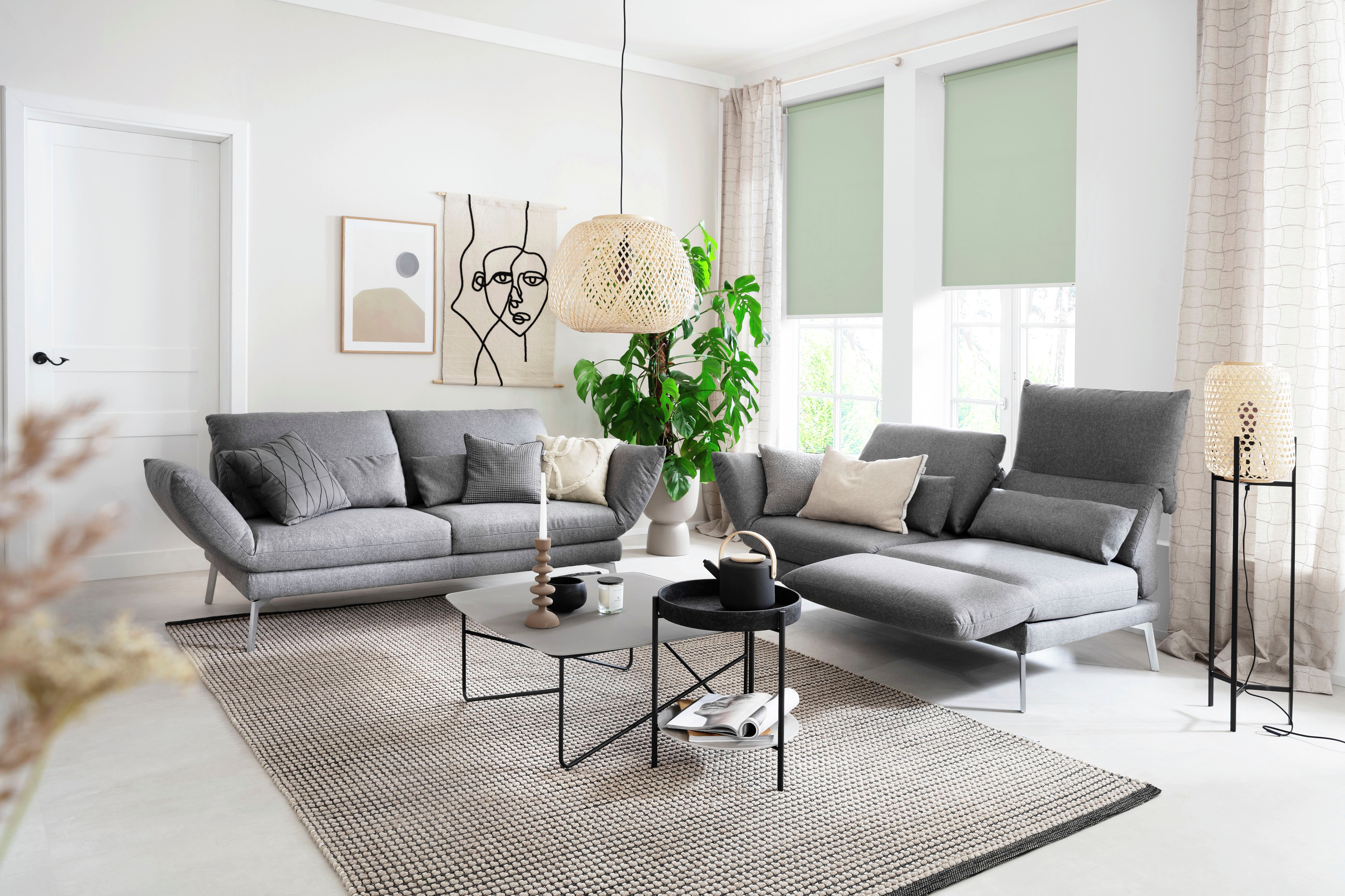 Seitenzugrollo Tageslichtrollo Tizia, SCHÖNER WOHNEN-Kollektion, blickdicht, mit Bohren/ohne Bohren, freihängend, Klemmfix, geklebt, geklemmt, silberne oder weiße Rollo-Technik