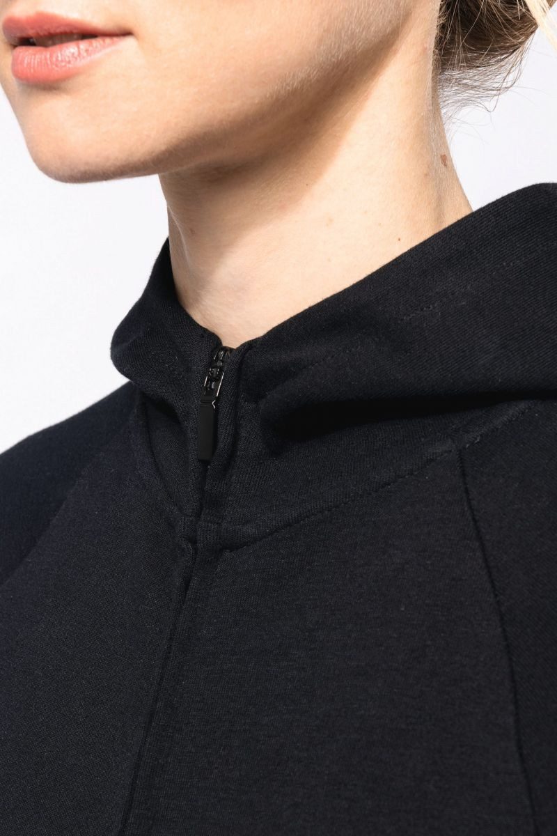 Kariban Kapuzensweatjacke Damenjacke mit Reißverschluss und Kapuze
