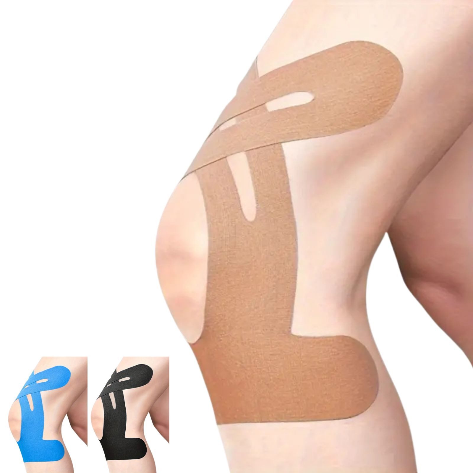 SQAUT® Kinesiologie-Tape 10x PreCut Kinesiotapes Vorgeschnitten für Knie Tape Kniebandage 10x