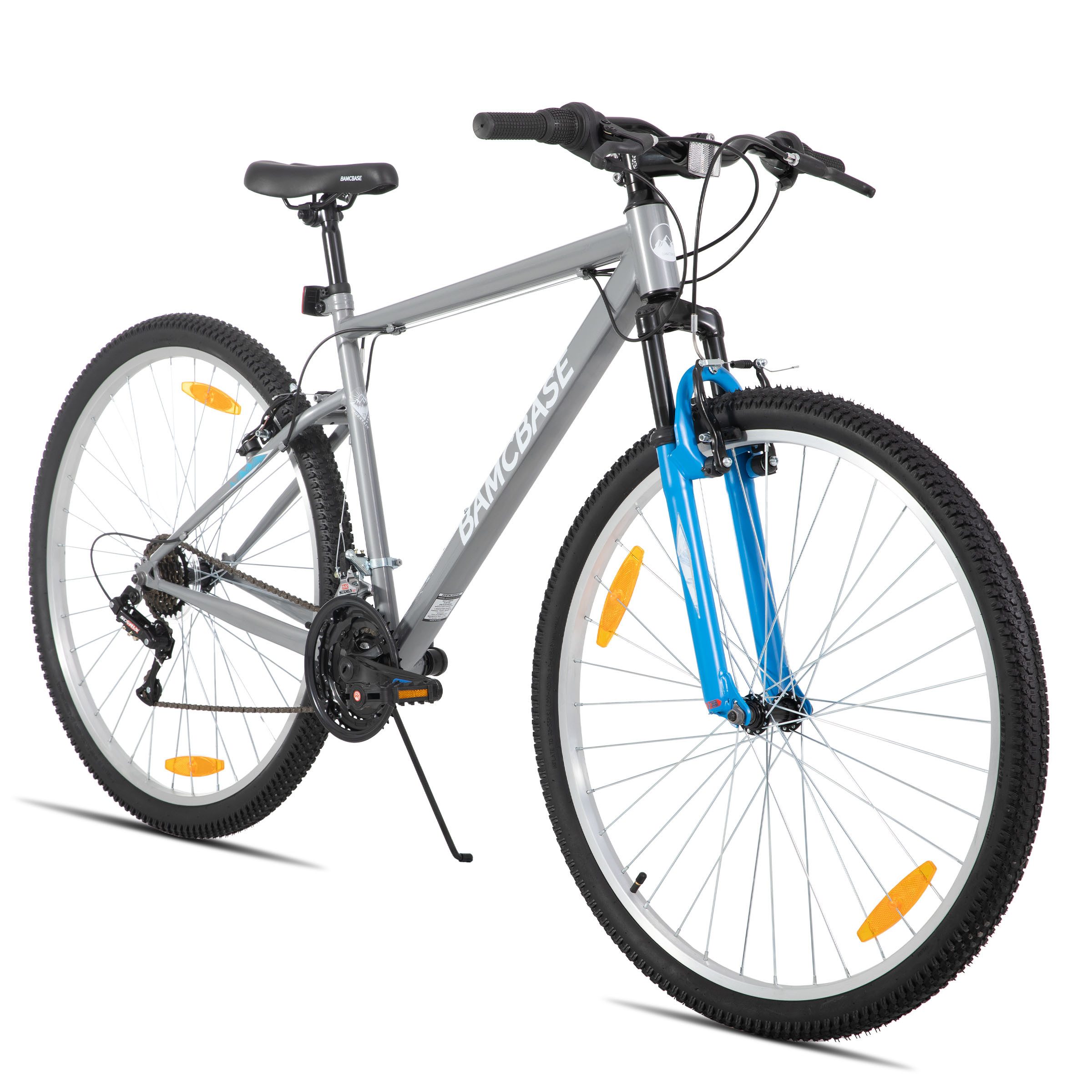 HILAND Mountainbike 26/27 Zoll Herren Damen Studenten fahrräder, Gelände Pendlerfahrräder, Mit 18 Gang, Doppel-V-Bremsen, stoßdämpfender Federgabel