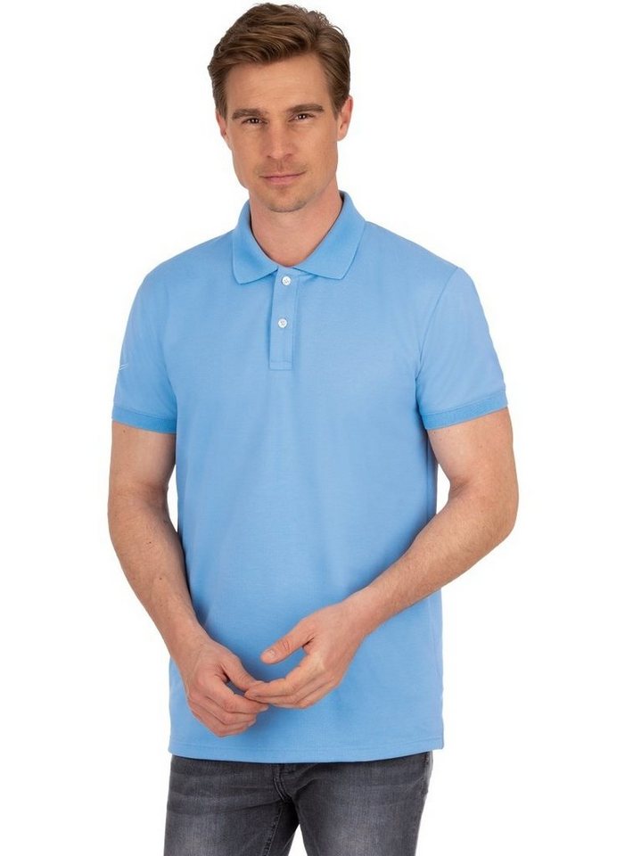 Trigema Poloshirt TRIGEMA Slim Fit Poloshirt aus DELUXE-Piqué, Kragen mit  kurzer Knopfleiste