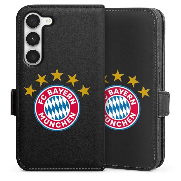 DeinDesign Handyhülle FC Bayern München FCB Sterne FCB Logo mit Sterne - ohne Hintergrund Samsung Galaxy S23 Hülle Handy Flip Case Wallet Cover