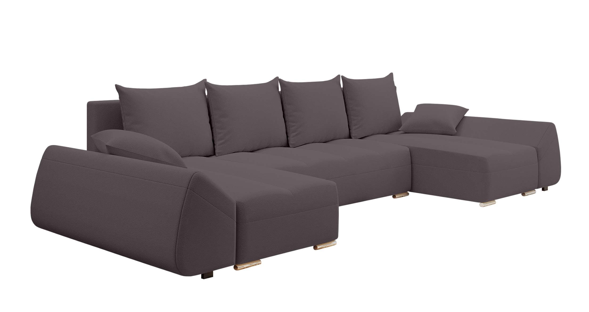 Stylefy Wohnlandschaft Modern Madeira, Sitzkomfort, Design mit Bettfunktion, mit Sofa, U-Form, Bettkasten, Eckcouch