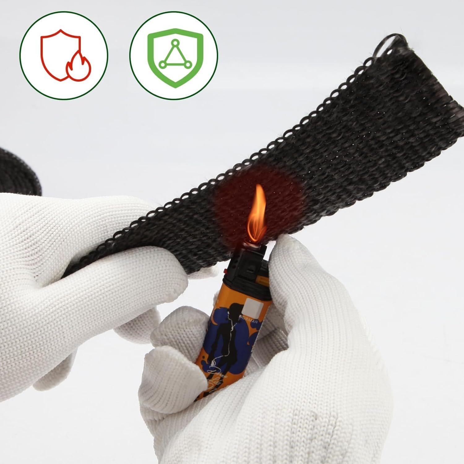 BlingBin Auspuff-Flexrohr Auspuffrohr-Dichtungsband, isolierend und hochtemperaturbeständig, (1 Set, 1-tlg), Exhaust Tape 15m Heat Insulation Tape 10 Metal Cabl – Bild 4 von 5