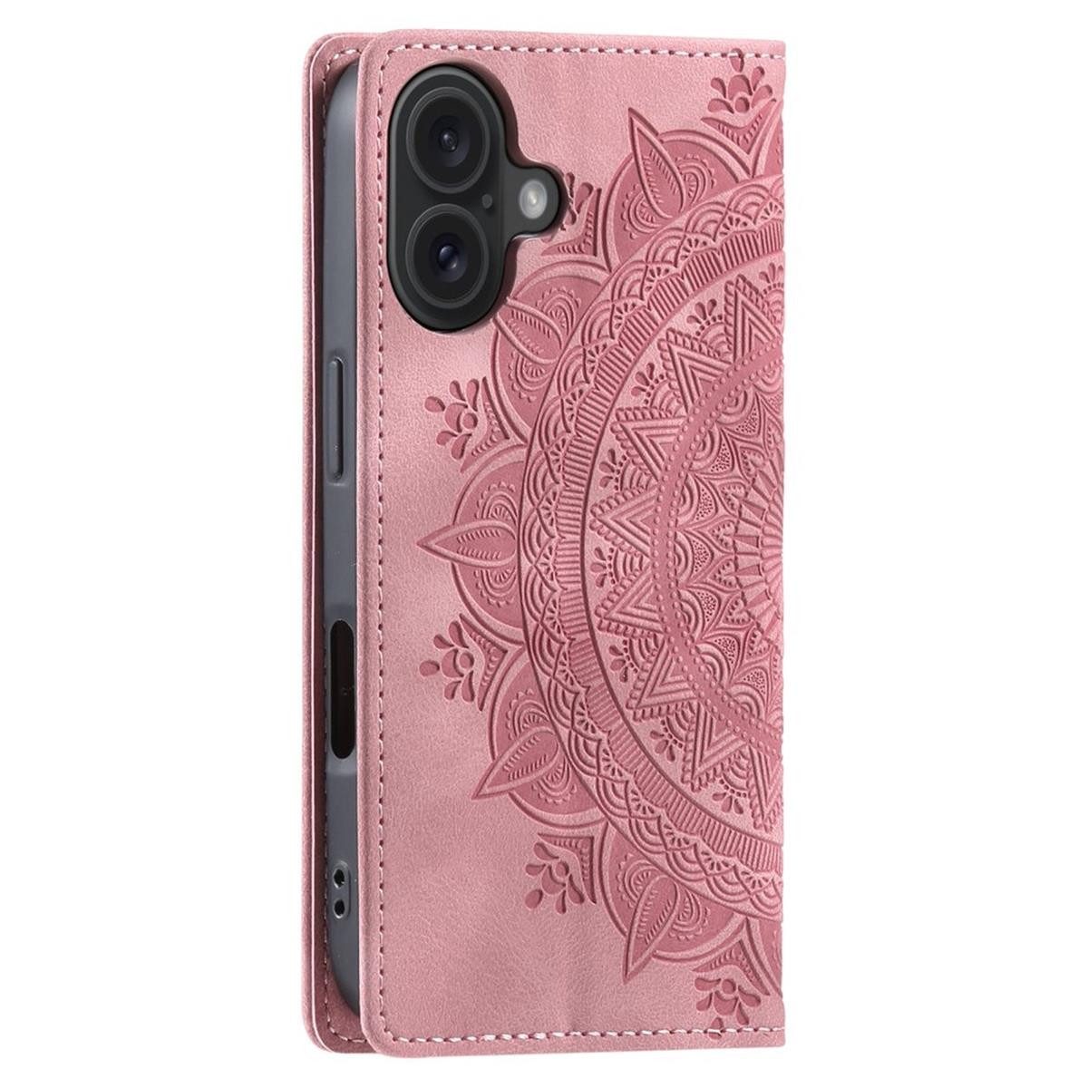 CoverKingz Handyhülle Hülle für Apple iPhone 16 Handyhülle Flip Case Cover Tasche Etui, Mandala – Bild 2 von 5