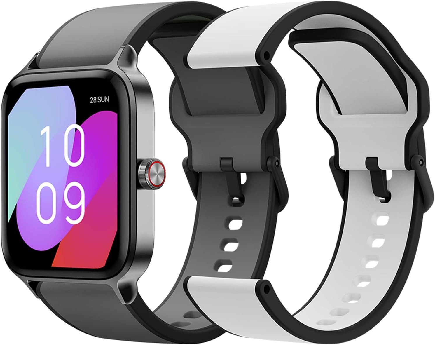 SPC 9653N Smartwatch (4,5 cm, android ios), Smartwatch mit GPS, AMOLED-Display und Musikfunktion