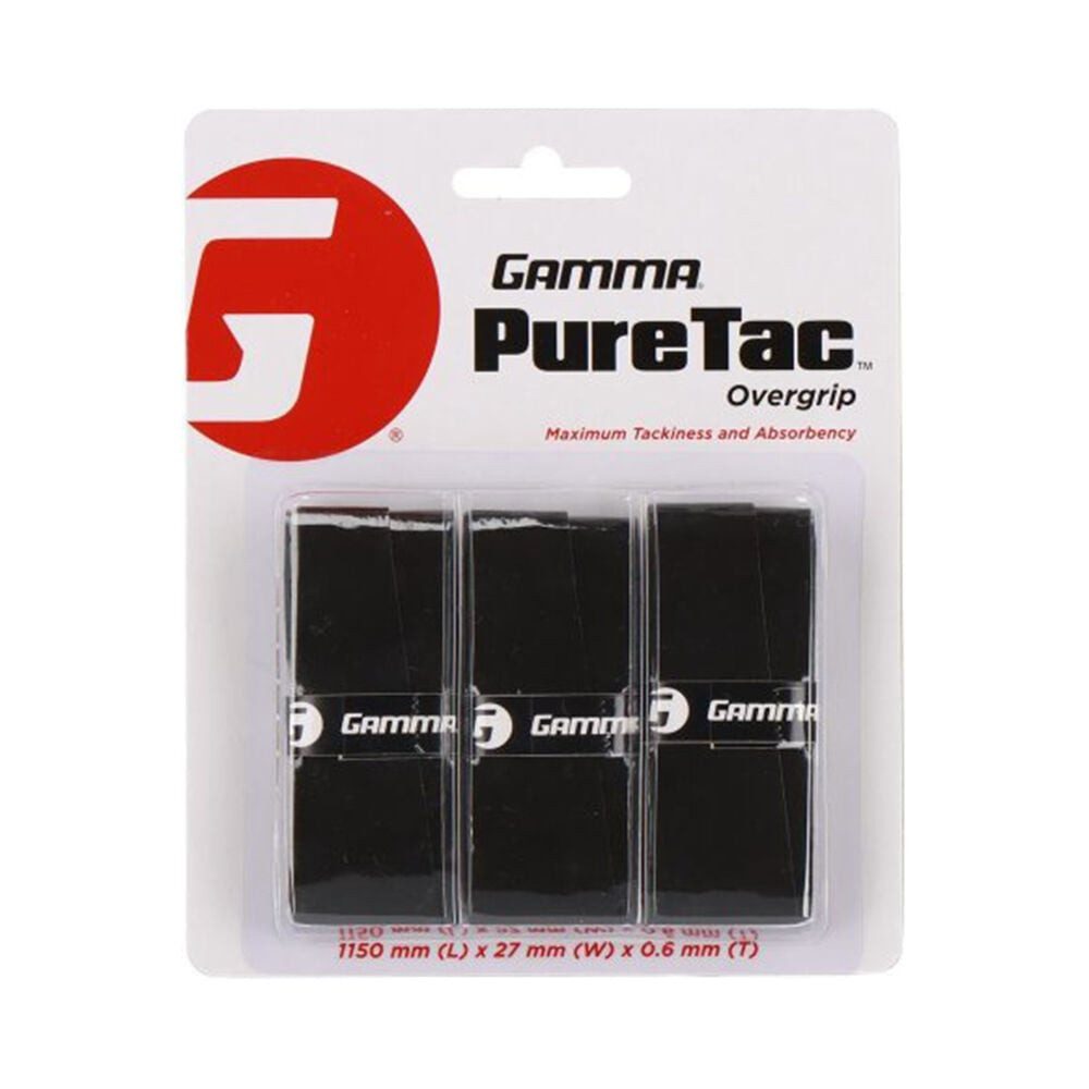 Griffband Gamma Übergriffband PureTac 3 Pack-Pack Schwarz