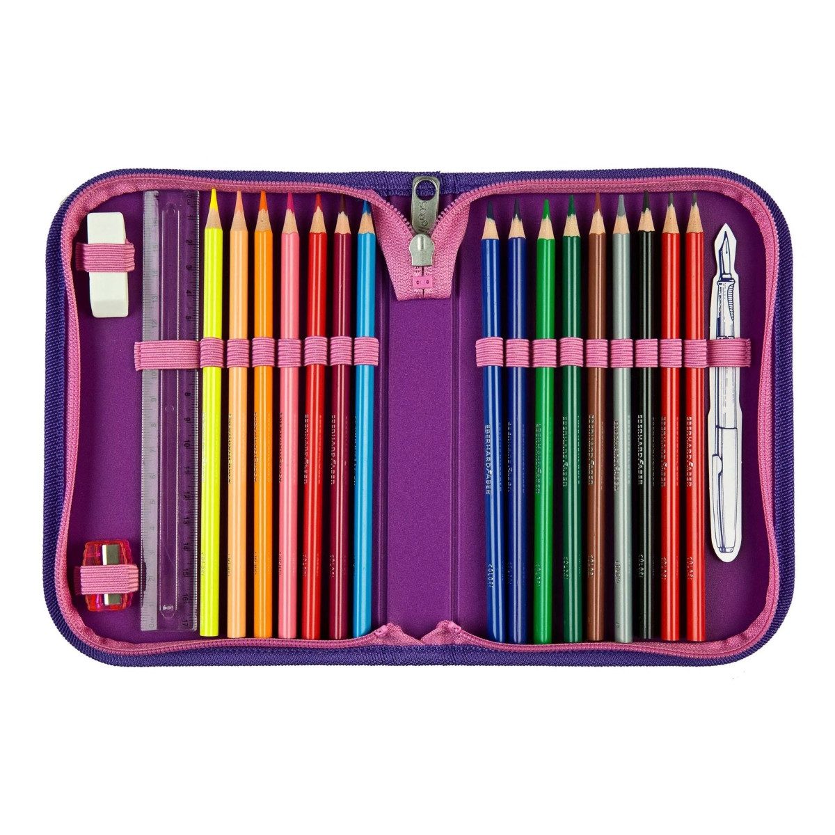 Unicorn Academy Federmäppchen - Schulmäppchen gefüllt Kinder Federtasche Schreibwaren, (1-tlg)