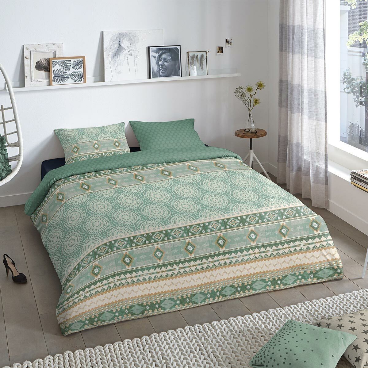 TRAUMSCHLAF Bettwäsche Pitri grün, Renforce, 2 teilig