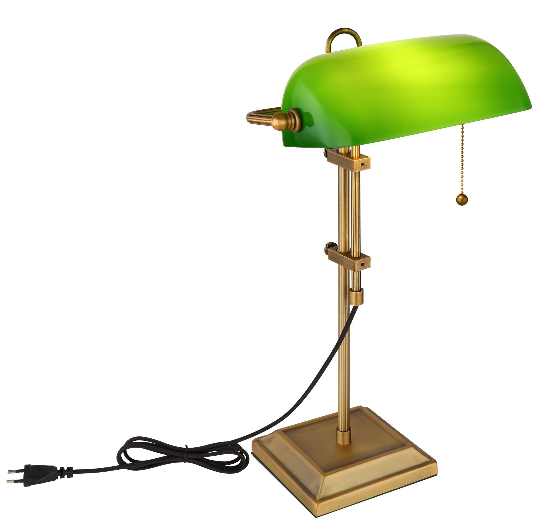 GLOBO LIGHTING Schreibtischlampe ANTIQUE, ohne Leuchtmittel, Klassische Schreibtischleuchte, Antik-look Tischleuchte, Bankerlamp