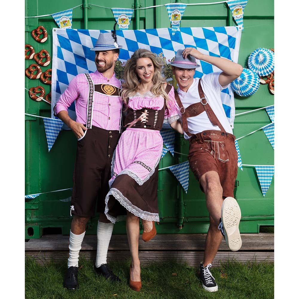 Boland Trachten-Kostüm Hut Bierfest Blau Trachtenhut mit Band Feder Oktoberfest Accessoire, Perfekt für Oktoberfest, Wiesn und Trachtenfeste