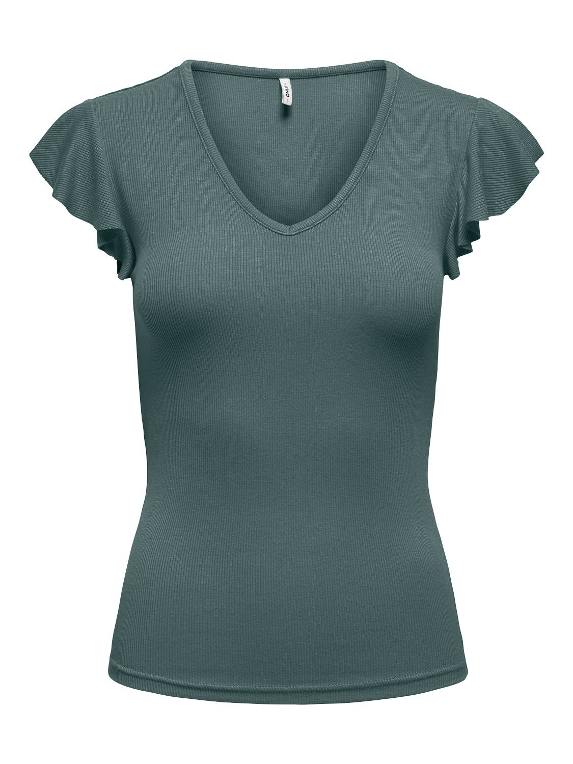ONLY V-Shirt ONLBELIA – V-Ausschnitt für femininen Sommerkomfort Viskosemischung, regular fit, Rundhals
