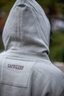 Capricorn Rockwear Sweatkleid Yreka hellgrau Größe bis 3XL, mit Rubberprint Applikationen