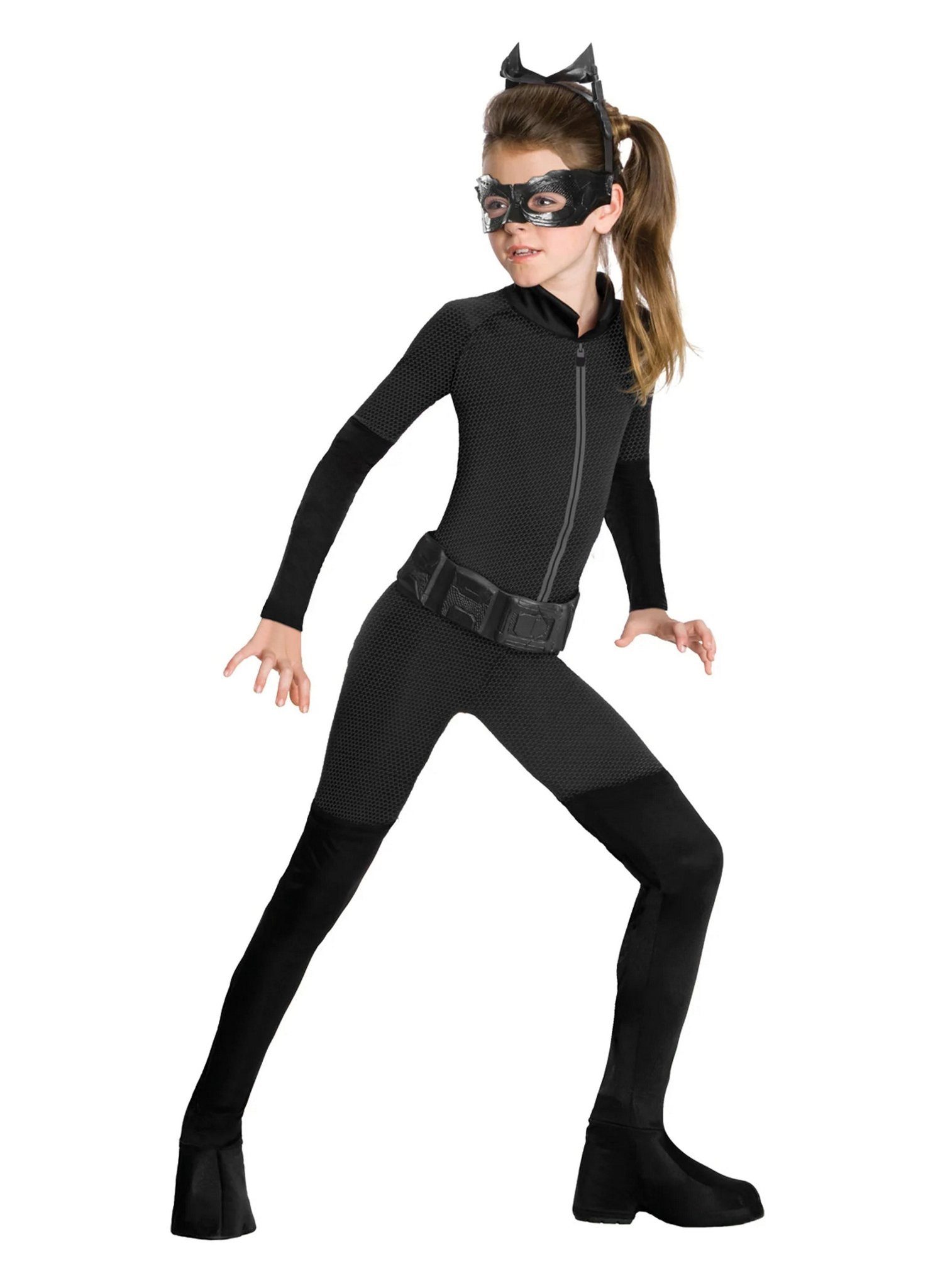 Rubie´s Kostüm Catwoman Deluxe - Karneval Faschingskostüm Kinder, Lizenziertes Originalkostümt aus dem Film 'The Dark Knight Rises' (20