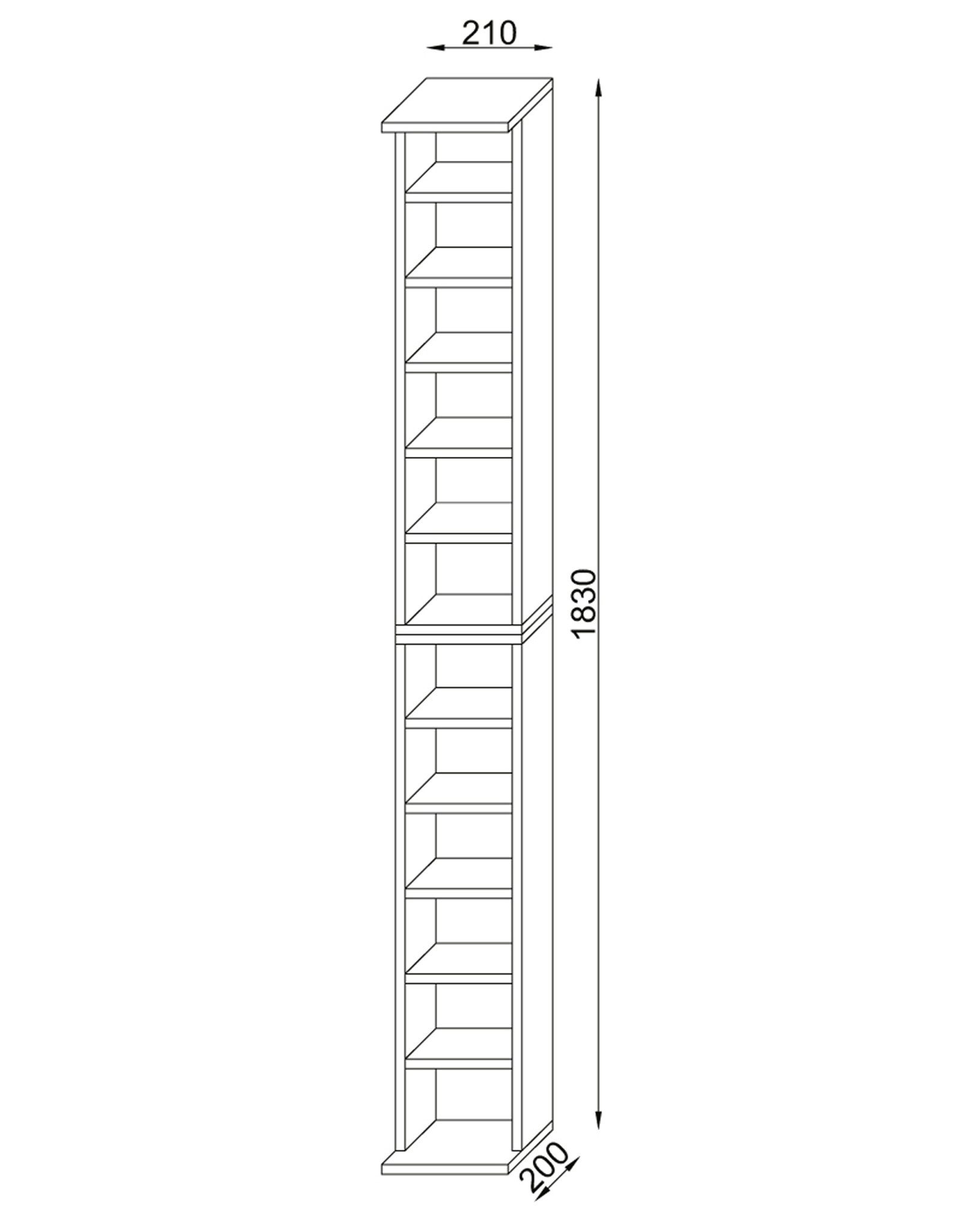 VCM Standregal Holz CD DVD Stand Aufbewahrung Deko Regal Bigol günstig online kaufen