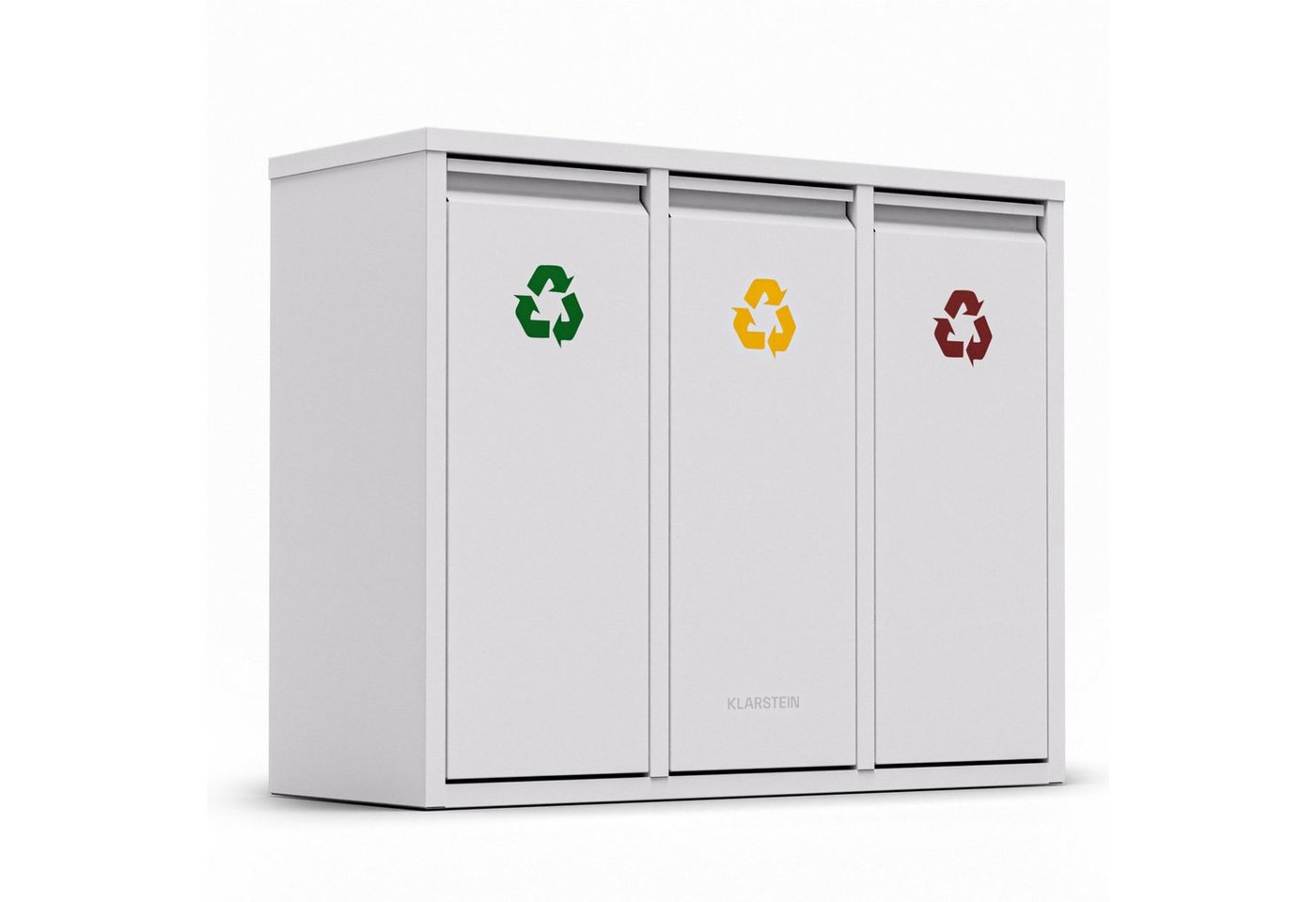 Klarstein Mülleimer Ordnungshüter 3, Mülleimer 3 Fach Treteimer Trash Bin Schwarz