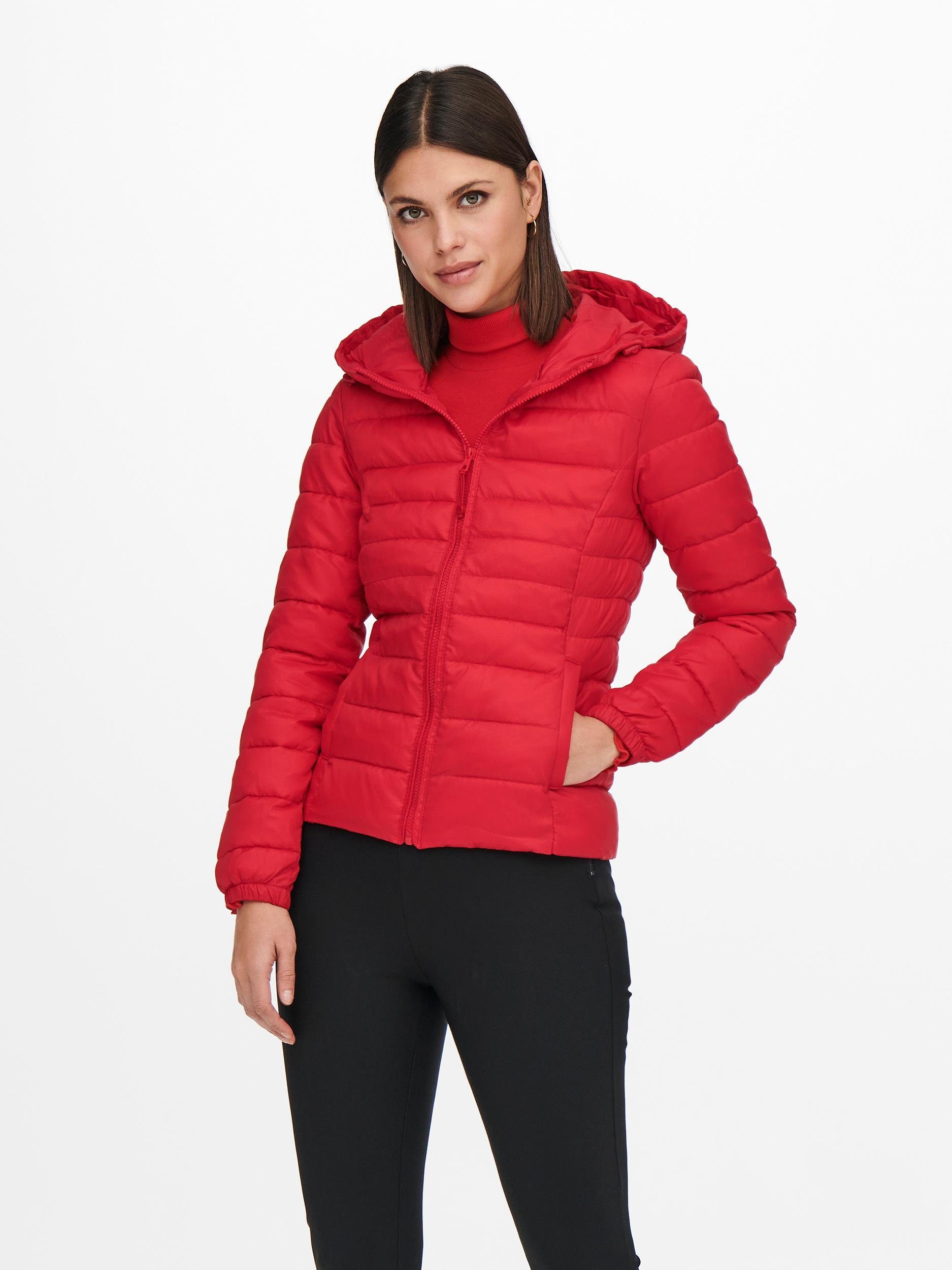 ONLY Steppjacke Jacke Tahoe Steppjacke (1-St) rot